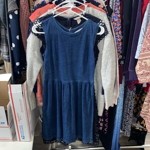 Ann Taylor Loft Sleeveless Fit And Flare Mini T Shirt Dress With Silver Zipper